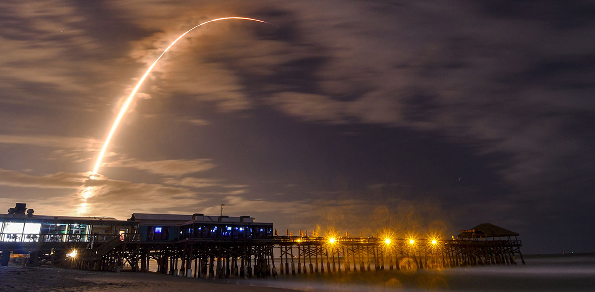 Η πορεία ενός πυραύλου «παγωμένη» στον χρόνο